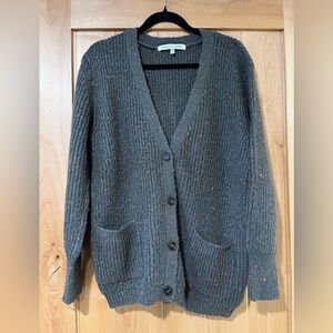 Cupcakes & Cashmere Gray & Pink Speck Cardigan Size M